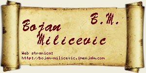 Bojan Milićević vizit kartica